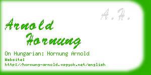 arnold hornung business card